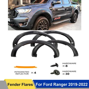 1 Комплект Расширителей Крыльев Колесной Арки Для Ford Ranger 2019 2020 2021 2022 PX3 С Брызговиками С Отверстиями Для Датчиков