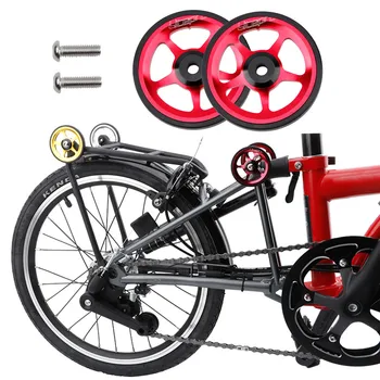 1 пара Велосипедных Колес Складной Велосипед Easy Wheel For-Brompton Aluminum Easywheel С Герметичным Подшипником Push Wheel Сверхлегкие Велосипедные Колеса