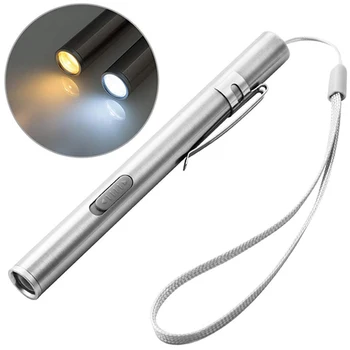 1 шт. мини-фонарик Карманный светодиодный фонарик USB Перезаряжаемый фонарик