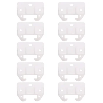 10 Шт. Детали для выдвижных ящиков Прикроватный столик Белые Пластиковые Направляющие Слайдеры Слайдер