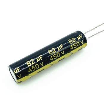 10 шт./лот 82 МКФ 450 В 82 МКФ алюминиевый электролитический конденсатор размер 13 * 50 20%