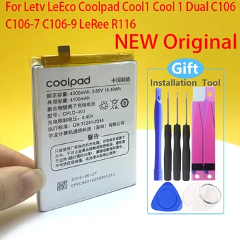 100% НОВЫЙ 4100 мАч CPLD-403 Аккумулятор Для Letv LeEco Coolpad Cool1 Cool 1 Двойной C106 C106-7 C106-9 Аккумулятор Высокого качества Для Телефона