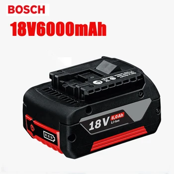 100% Оригинальная литий-ионная аккумуляторная батарея 18 В 6.0A для запасных электроинструментов Bosch 10000 мАч, портативный индикатор замены