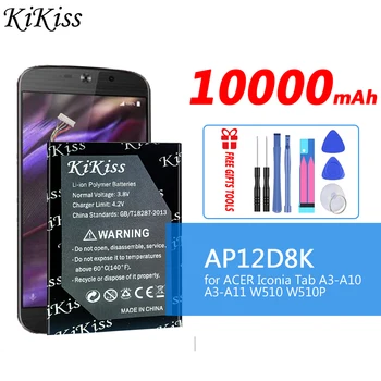 10000 мАч Батарея kikiss для Acer Iconia A3-A10 A3-A11 W510 W510P W511 W511P серии AP12D8K 1ICP4/83/103-2