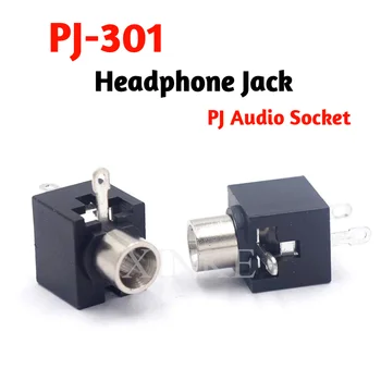 10шт Аудиоразъем хорошего качества 3,5 мм, 3-контактный Разъем для наушников DIP, Моноканальный PJ-301 PJ301M без гайки