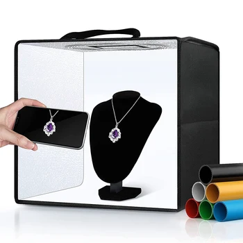 12quot30cmFolding Lightbox Портативная Фотография LED Палатка Для Съемки в Фотостудии Softbox Background Kit MINI Light Box DSLR Камера