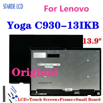 13,9 ”Оригинальный ЖК-дисплей Для Lenovo Yoga C930-13IKB Экранная Панель Сенсорный Экран Дигитайзер В Сборе С Рамкой и Небольшой Платой