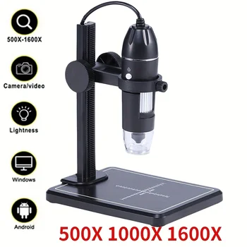 1600X 8 светодиодный Цифровой Микроскоп для Пайки USB Электронный Микроскоп для Ремонта Мобильного Телефона Светодиодный Увеличитель Камеры