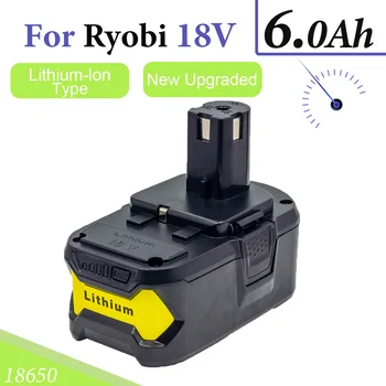 18V 6000mAh Литий-ионная Сменная Аккумуляторная Батарея для Ryobi ONE + Аккумулятор для Электроинструмента, Пригодный для BPL1820 P108 P109 P106 P105