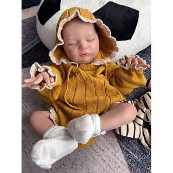 19-дюймовые куклы-Реборн Лаура Реалистичная новорожденная Спящая кукла с мягким телом Реалистичные куклы-младенцы выглядят настоящими с пустышкой