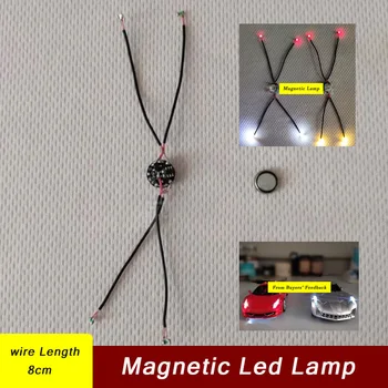 1шт Mgenetic Лампа 1 Подвесная 4 Мини-светильника Длиной провода 8 см Diy Изготовление модели для Моделирования Автомобилей Отправка с Бесплатным Магнитом и батареей