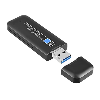 2,4/5 ГГц Двухдиапазонный USB WiFi Адаптер Бесплатный Привод Bluetooth-Совместимый Внешний приемник Беспроводной сети 5,0 USB3.0 400 Мбит/с/867 Мбит/с