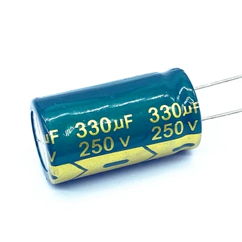 2 Stks/partij Hoge Frequentie Lage Impedantie 250V 330Uf Aluminium Elektrolytische Condensator Maat 18*30 330Uf 20%