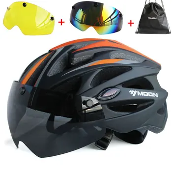 2022 MOON Цельнолитый Велосипедный Шлем для Гонок, Сверхлегкий Велосипедный Шлем Для Мужчин и Женщин, Велосипедный Шлем с магнитными очками