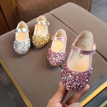 2023, Весенняя Новая детская обувь, обувь принцессы для девочек, блестящая Детская танцевальная обувь, повседневные сандалии для маленьких девочек