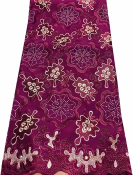 2023 Высококачественная Африканская кружевная ткань Швейцарская хлопчатобумажная кружевная ткань Нигерийские Кружевные Ткани Швейцарское Вуалевое кружево Швейцарское платье SLL3765