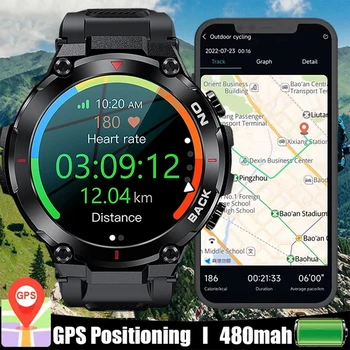 2023 Новые смарт-часы с GPS, спортивный Фитнес-браслет, напоминание о вызове, частота сердечных сокращений, IP68, водонепроницаемые умные часы для мужчин, Android IOS, часы