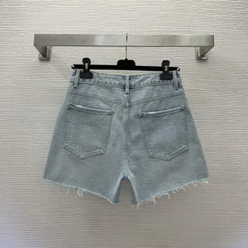 202303 Новые джинсовые шорты, украшение женской уличной моды, летние женские джинсы нового стиля