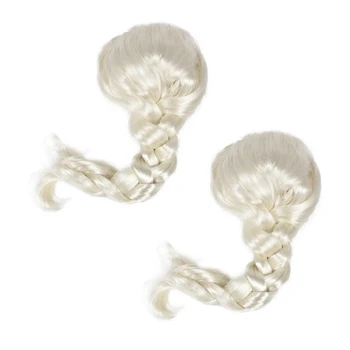 2X Красивый парик для взрослых со светло-золотой оплеткой для переодевания
