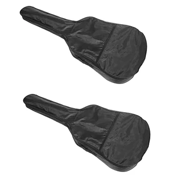 2X Сумка для акустической гитары, сумка для гитары с петлей для подвешивания сзади Для 41-дюймовой акустической гитары, электрогитары, баса, классической гитары