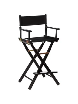 30-дюймовый каркас директорского кресла черного цвета-черный холст