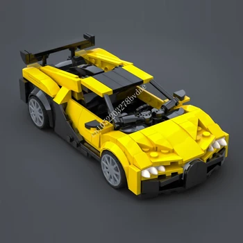 359ШТ MOC Speed Champions Желтая модель суперспортивного автомобиля Строительные Блоки Кирпичи Технология DIY Творческая сборка Детские Игрушки Подарки