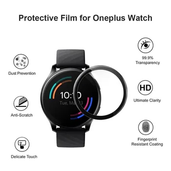 3D изогнутая защитная пленка для часов OnePlus Watch 46 мм, защитная пленка для экрана Smatr, полное покрытие, HD Прозрачный мягкий чехол (не стеклянный)