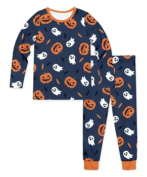 3D-принт с изображением Тыквенного Призрака на Хэллоуин, Детские пижамы, Семейный Пижамный комплект, Пижамный комплект на Хэллоуин