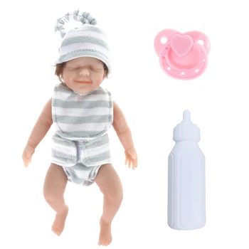 6-дюймовые мини-Реборны для куклы, Девочка для куклы, виниловая реалистичная искусственная мягкая игрушка для