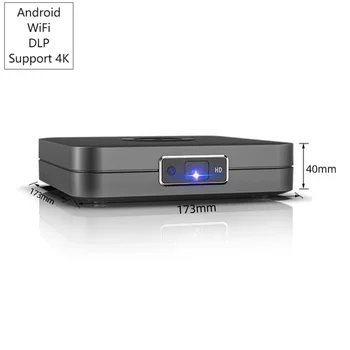 Android 9,0 мини-проектор K1 DLP светодиодная лампа 350ANSI 2,4 G + 5G двухдиапазонный WiFi BT 5,0 портативные смарт-проекторы с поддержкой 4K 3D