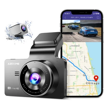 AZDOME M63 Lite Автомобильный Видеорегистратор с Одним/Двумя Объективами 4K Передняя Камера Заднего Вида 1080P Двойная Камера Автомобильный Рекордер WiFi Dash Cam с GPS 24H Parking Mod