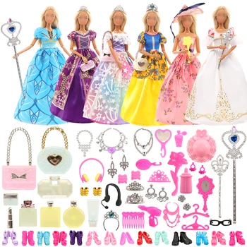 Barwa Fashion Новый набор кукольных платьев, разные игрушки и аксессуары, подарок для девочки на день рождения