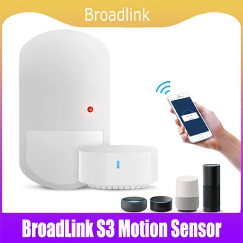 BroadLink S3 Wi-Fi Умный датчик движения PIR-детектор для умного дома, совместимый с Alexa и Google Assistant (требуется концентратор S3)