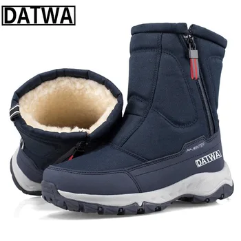 Datwa/ Зимняя толстая теплая Плюс бархатная противоскользящая обувь для рыбалки, мужская лыжная водонепроницаемая легкая походная обувь для занятий спортом на открытом воздухе
