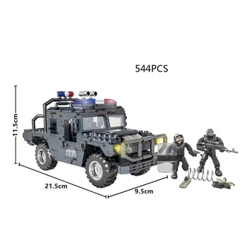 Dongfeng Auto Warrior Военный транспортер Batisbricks Мега Блок Армейские Фигурки Собак Swat Orv Модель Кирпичных игрушек