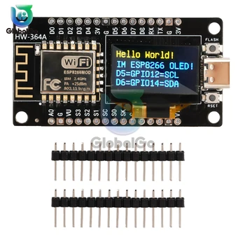 ESP8266 NodeMCU Development Board 0,96-дюймовый OLED-дисплей, CH-340, ESP-12E WiFi Модуль, Micro USB для Arduino/Micropython ESP8266