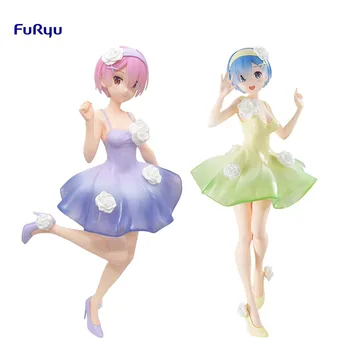 FuRyu Trio-Примерьте фигурку REM RAM Re Life, другой мир с нуля, ПВХ фигурка, аниме Модель, коллекция игрушек, Кукла в подарок