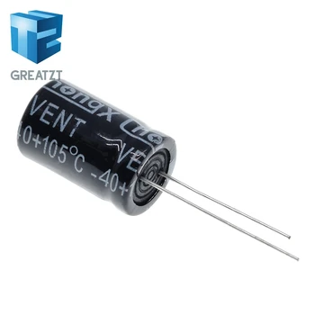 GREATZT 10шт Алюминиевый электролитический конденсатор 1000 мкФ 50 В 13 * 20 мм frekuensi tinggi Radial Electrolitic kapasitor