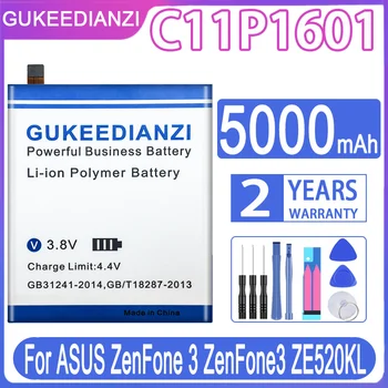 GUKEEDIAIZI 5000 мАч C11P1601 Для мобильного Телефона ASUS Аккумулятор Для ASUS Zenfone 3 Zenfone3 ZE520KL Z017DA Live ZB501KL A007 Инструмент