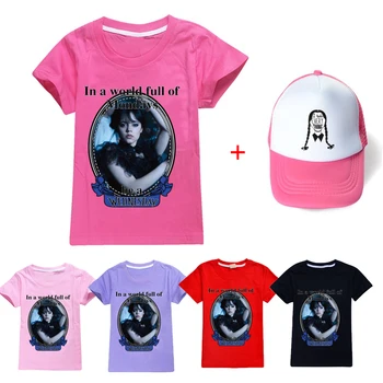 I Hate Everything Семейная футболка Wednesday Adams, костюм для девочки, детская одежда для вечеринки по случаю дня рождения для девочек, футболка Morticia Addams