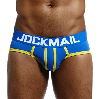 JM308 Мужское нижнее белье JOCKMAIL, треугольное дышащее нижнее белье из чистого хлопка, сексуальное мужское удобное нижнее белье