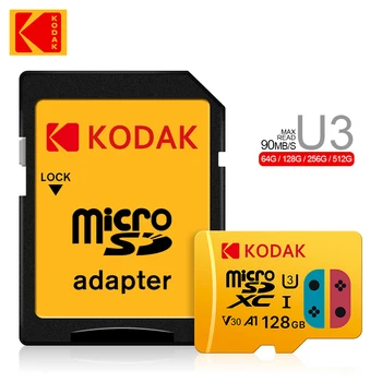 Kodak 128 ГБ карта micro sd 64 ГБ 256 ГБ карты памяти cartao de memoria tf для карты расширения игры
