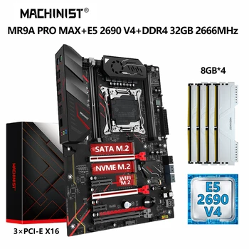 MACHINIST X99 Материнская плата Combo Xeon E5 2690 V4 Kit Процессор DDR4 32 ГБ оперативной памяти 2666 МГц Память LGA 2011-3 Процессор NVME M.2 Четырехканальный