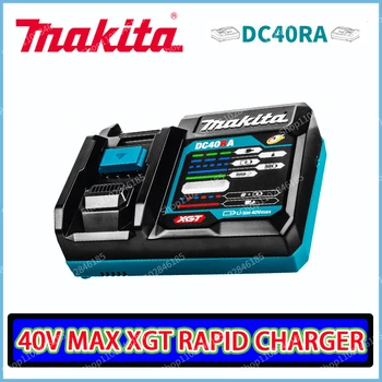 Makita 40V Max DC40RA XGT Быстрое оптимальное зарядное устройство с цифровым дисплеем Оригинальное литиевое зарядное устройство на 40 В с двойным вентилятором