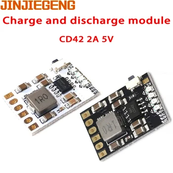 MH-CD42 DC 5V 2.1A Плата мобильного питания Diy 4,2 В Для зарядки / разряда (boost)/ защиты аккумулятора /индикаторного модуля 3,7 В литиевого 18650