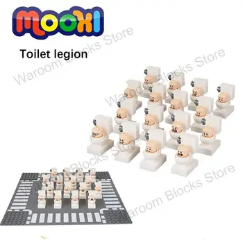 MOC1316 Серия Ужасов Туалетный Человек Legion Brick Skibidi Фигурка Для Туалета Строительный Блок Игрушка Для Детей Креативный Подарок Собранный DIY