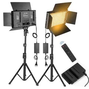Nagnahz U800 + LED Video Light Лампа для Фотостудии Двухцветная 2500 K-8500k с Регулируемой Яркостью с Пультом Дистанционного Управления для Видеозаписи Para