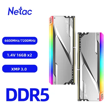 Netac DDR5 RGB 16GBx2 6200mhz 6600mhz 7200mhz Игровая Память Ram DDR5 XMP3.0 Двухканальная для Настольного компьютера