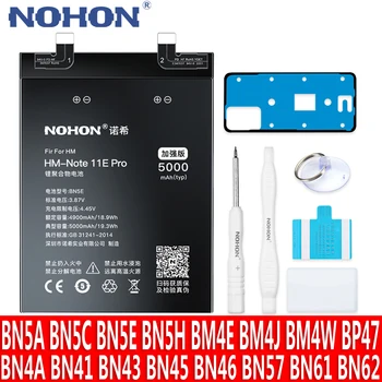 NOHON BN5E BN4A BN57 Аккумулятор Для Xiaomi POCO X4 Pro X3 NFC F1 M3 M4 M5 Redmi Note 11E Pro 11 Plus 10 9 8 7 8T 6 5 4 4X Bateria