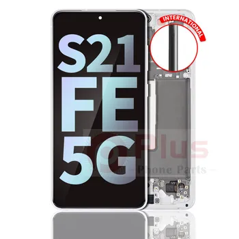 OLED-дисплей с заменой рамки для Samsung Galaxy S21 FE 5G (G990B\/F) (Международная версия) (пакет обновления) (белый)